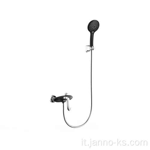 Black e cromo Mixer Brass Tap Doucets Baglietta per vasca da bagno